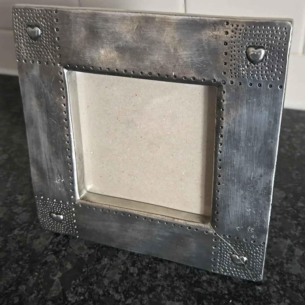 Russ Berrie & Co. Metal Silvertone Heart Accent Picture Frame